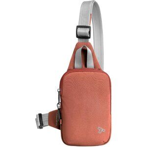 Men's Terracotta Anti-Theft The Voyages Compact Sling Imported Polyester Zipper